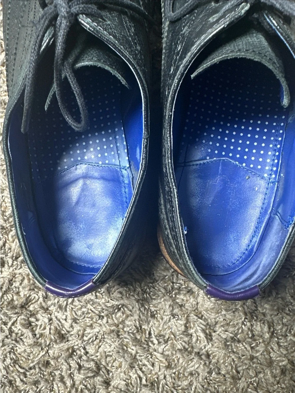 Ted Baker GURI7 Black Pebbled Leather Wingtip Brogue Oxfords Men’s 11